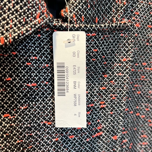 NWT JCREW JACKET BLAZER LINED SZ 4 Gray White Pink spots - Picture 3 of 8